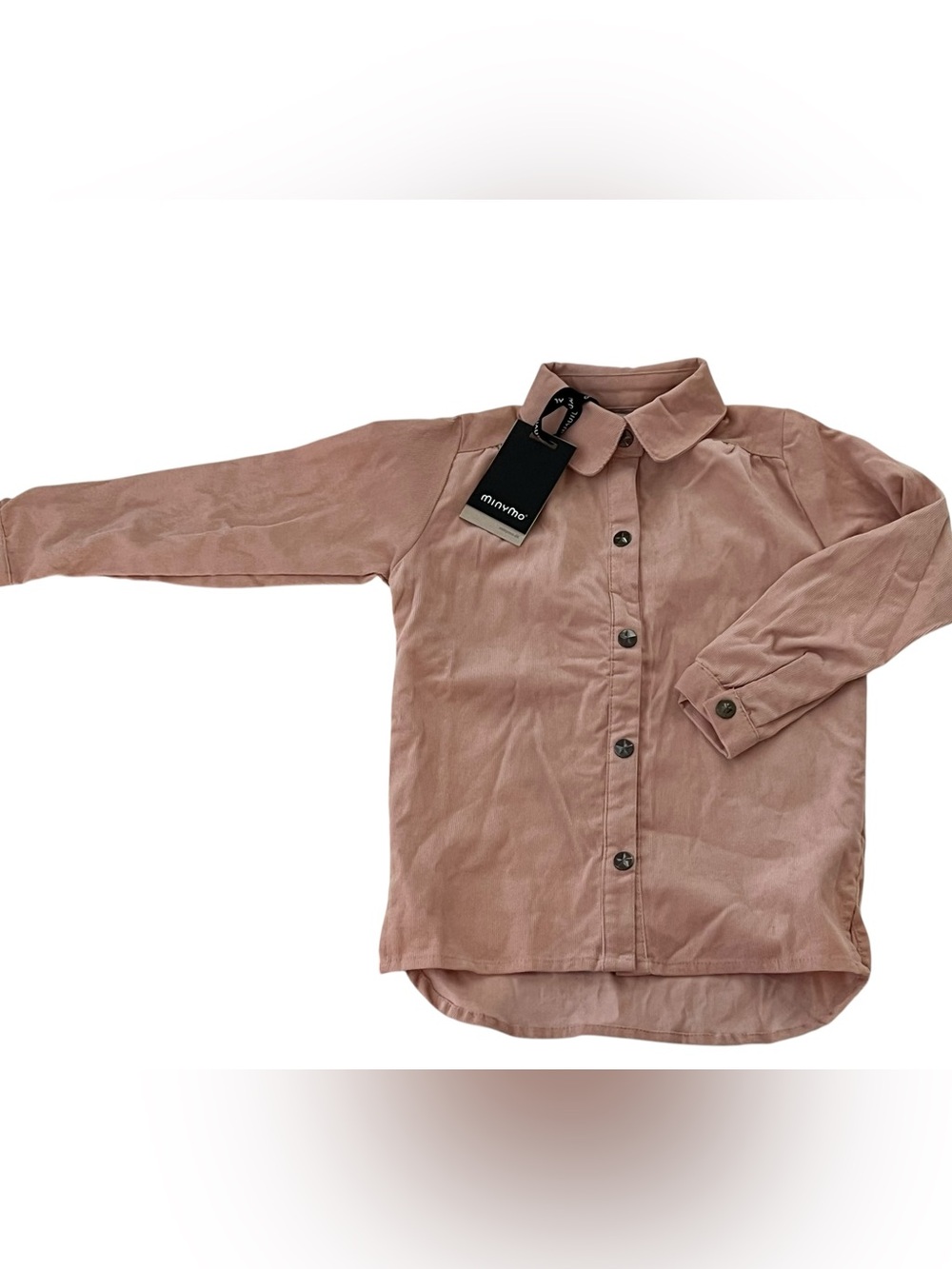 NWT Girls' Long-Sleeve Button-Down Shirt in Dusty Pink